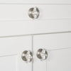 Provence Crystal 1-3/4" Cabinet Knob with Georgetown Rosette in Satin Nickel