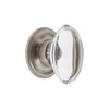 Provence Crystal 1-3/4" Cabinet Knob with Georgetown Rosette in Satin Nickel