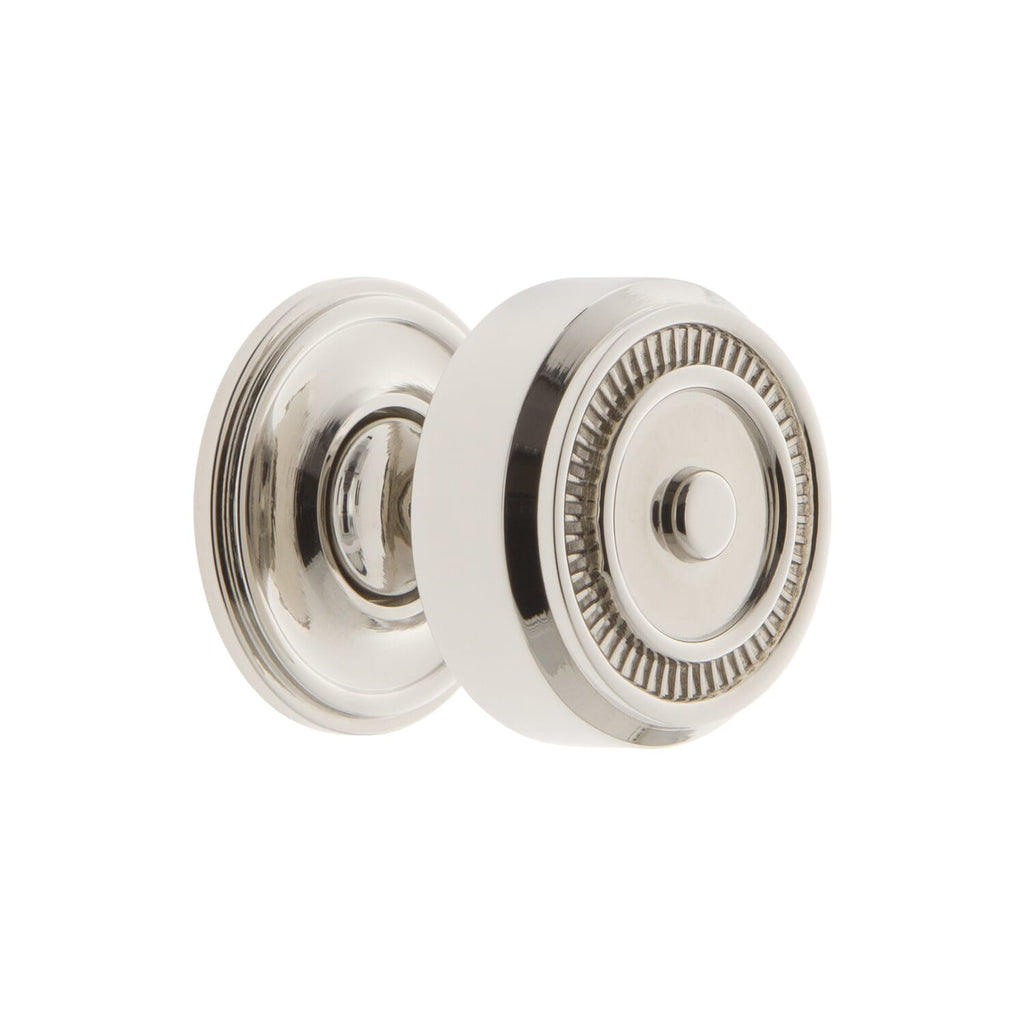 Soleil 1-3/8" Cabinet Knob with Georgetown Rosette in Polished Nickel