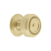 Soleil 1-3/8" Cabinet Knob with Georgetown Rosette in Satin Brass