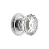 Versailles Crystal 1-3/8" Cabinet Knob with Georgetown Rosette in Bright Chrome