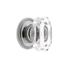 Baguette Clear Crystal 1-9/16" Cabinet Knob with Newport Rosette in Bright Chrome