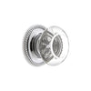 Bordeaux Crystal 1-3/8" Cabinet Knob with Newport Rosette in Bright Chrome