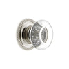 Bordeaux Crystal 1-3/8" Cabinet Knob with Newport Rosette in Polished Nickel