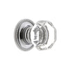 Chambord Crystal 1-3/8" Cabinet Knob with Newport Rosette in Bright Chrome