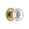 Chambord Crystal 1-3/8" Cabinet Knob with Newport Rosette in Polished Brass