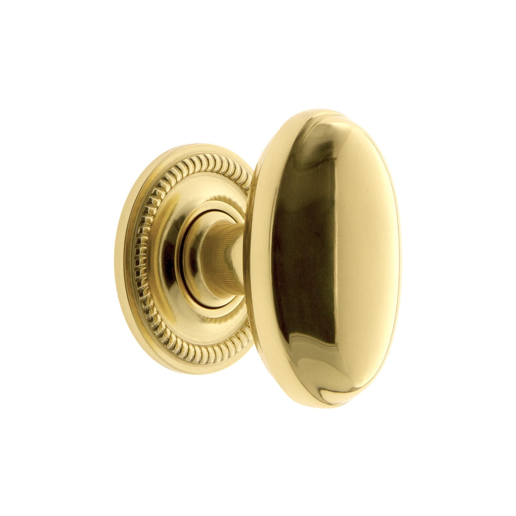 Eden Prairie 1-3/4” Cabinet Knob with Newport Rosette in Polished Brass