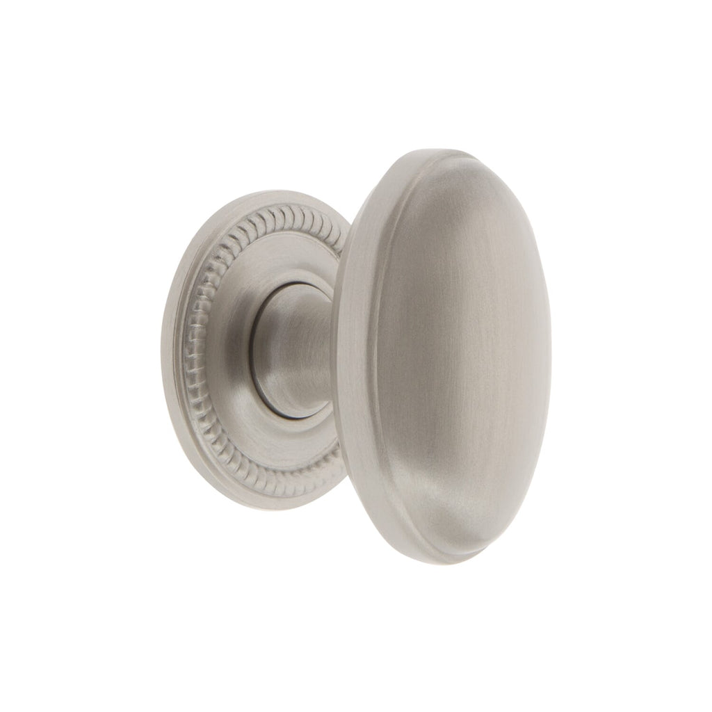 Eden Prairie 1-3/4” Cabinet Knob with Newport Rosette in Satin Nickel