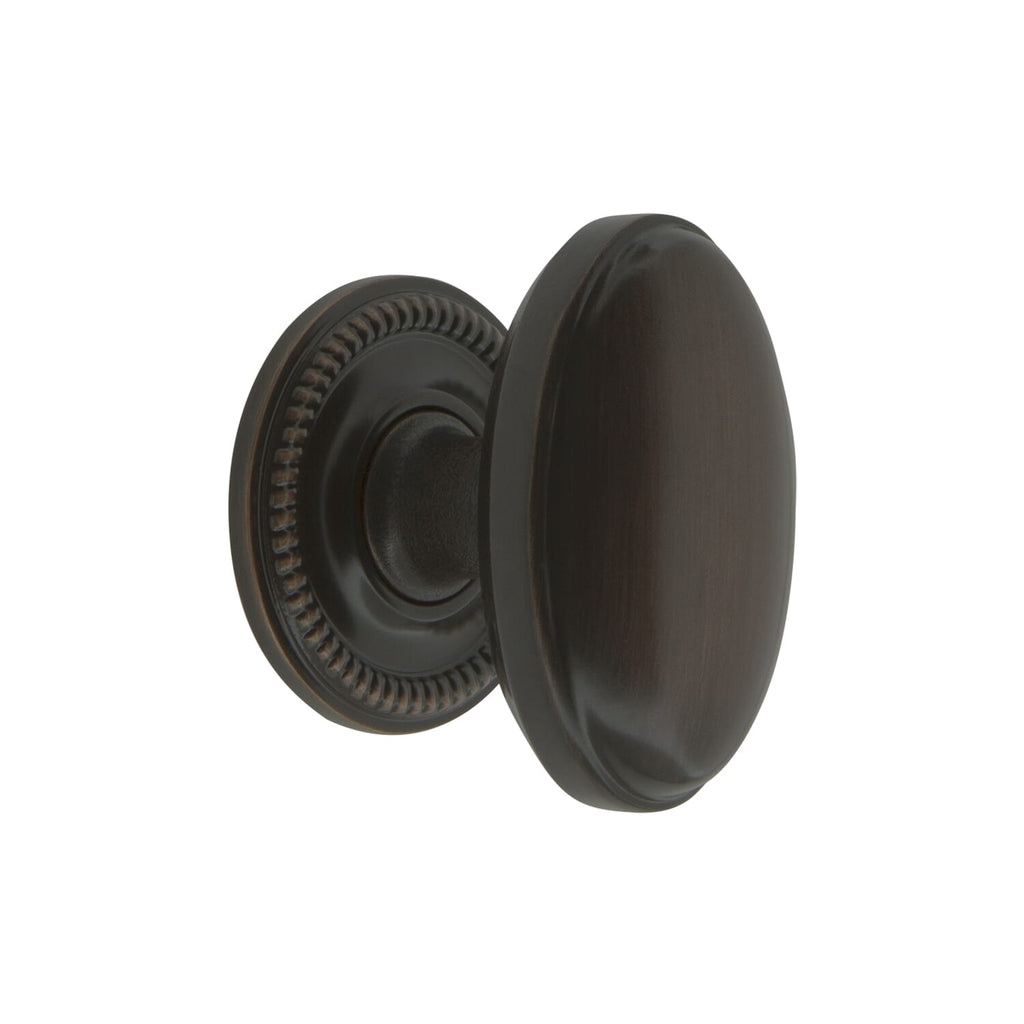 Eden Prairie 1-3/4” Cabinet Knob with Newport Rosette in Timeless Bronze