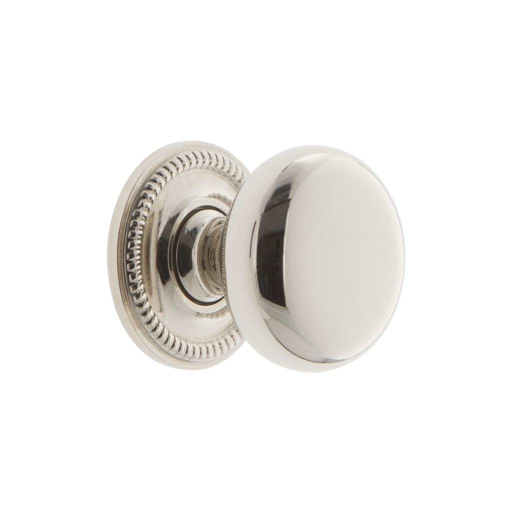 Fifth Avenue 1-3/8” Cabinet Knob with Newport Rosette in Polished Nickel
