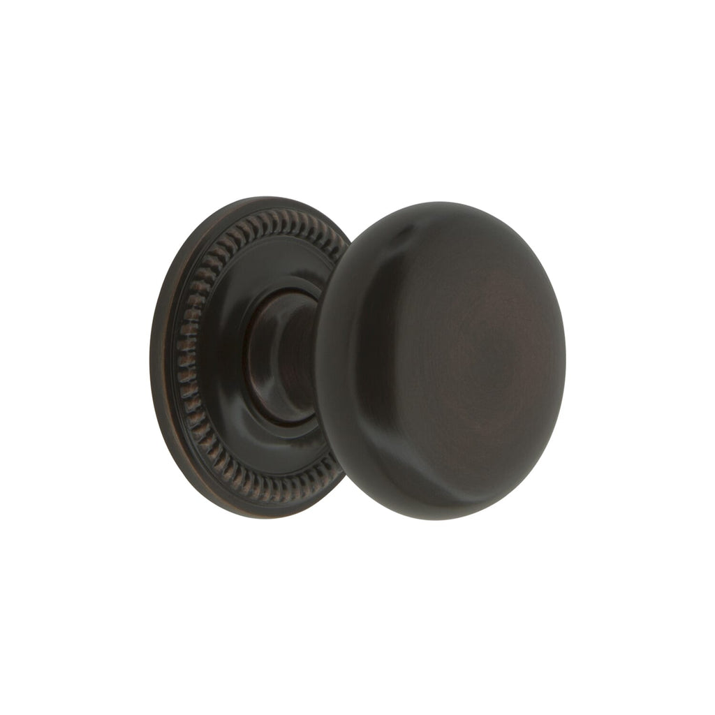 Fifth Avenue 1-3/8” Cabinet Knob with Newport Rosette in Timeless Bronze