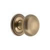 Fifth Avenue 1-3/8” Cabinet Knob with Newport Rosette in Vintage Brass