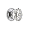 Versailles Crystal 1-3/8" Cabinet Knob with Newport Rosette in Bright Chrome
