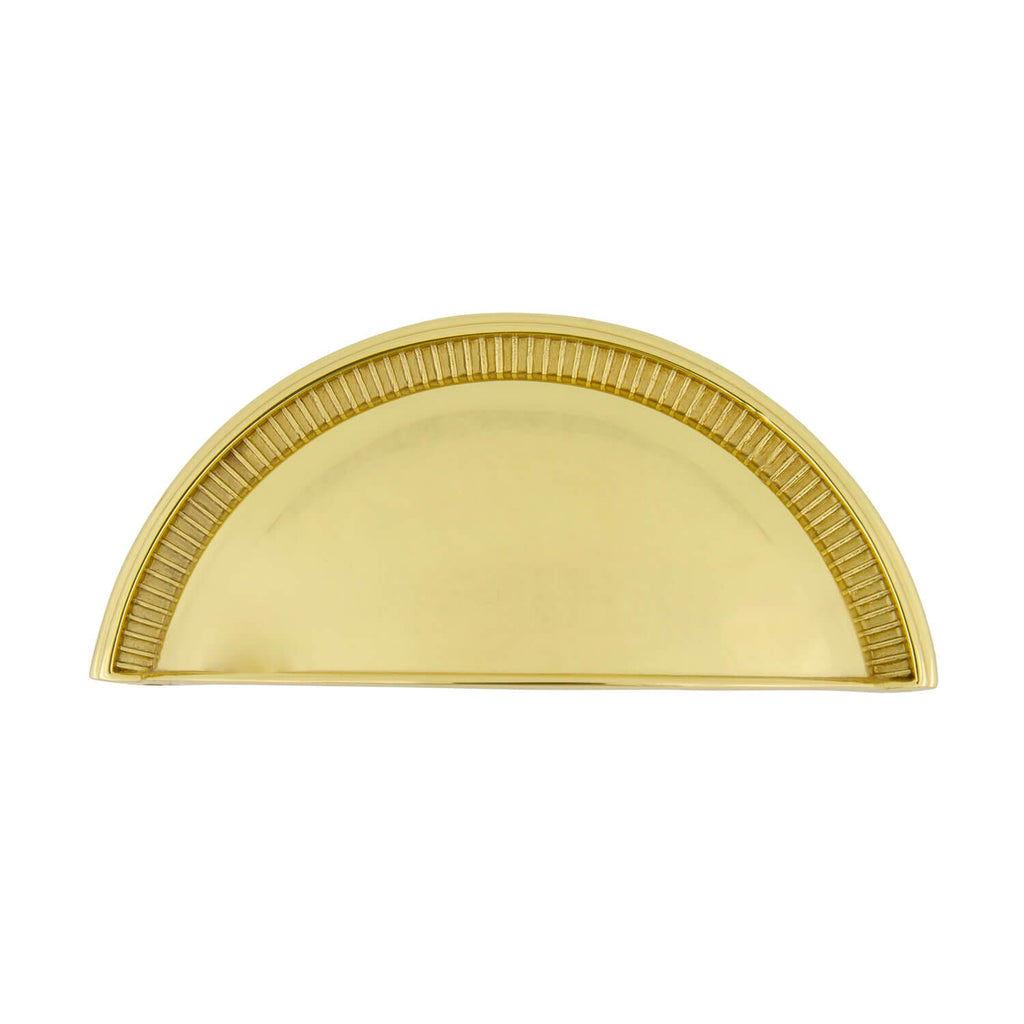 Soleil Cup Pull 3" on Center in Polished Brass