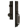 Fifth Avenue One-Piece Handleset with C Grip and Bouton Knob in Timeless Bronze