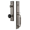 Grandeur Fifth Avenue One-Piece Handleset with C Grip and Lyon Knob in Antique Pewter