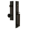 Grandeur Fifth Avenue One-Piece Handleset with D Grip and Coventry Knob in Timeless Bronze