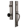 Grandeur Fifth Avenue One-Piece Handleset with S Grip and Coventry Knob in Antique Pewter