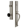 Grandeur Fifth Avenue One-Piece Handleset with S Grip and Coventry Knob in Satin Nickel