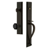 Grandeur Fifth Avenue One-Piece Handleset with S Grip and Lyon Knob in Timeless Bronze