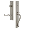 Fifth Avenue One-Piece Handleset with S Grip and Newport Lever in Satin Nickel