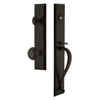 Fifth Avenue One-Piece Handleset with S Grip and Parthenon Knob in Timeless Bronze