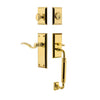 Fifth Avenue Plate C Grip Entry Set Bellagio Lever in Lifetime Brass