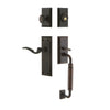 Fifth Avenue Plate C Grip Entry Set Bellagio Lever in Timeless Bronze