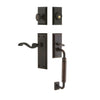 Fifth Avenue Plate C Grip Entry Set Portofino Lever in Timeless Bronze