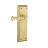 Fifth Avenue Long Plate with Georgetown Lever in Satin Brass