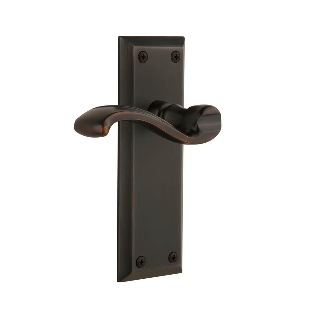 Fifth Avenue Long Plate with Portofino Lever in Timeless Bronze