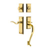 Fifth Avenue Plate S Grip Entry Set Bellagio Lever in Lifetime Brass