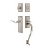 Fifth Avenue Plate S Grip Entry Set Bellagio Lever in Satin Nickel