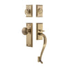 Fifth Avenue Plate S Grip Entry Set Fifth Avenue Knob in Vintage Brass