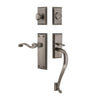 Fifth Avenue Plate S Grip Entry Set Portofino Lever in Antique Pewter