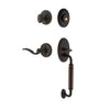 Georgetown Rosette C Grip Entry Set Bellagio Lever in Timeless Bronze