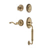 Georgetown Rosette C Grip Entry Set Portofino Lever in Vintage Brass