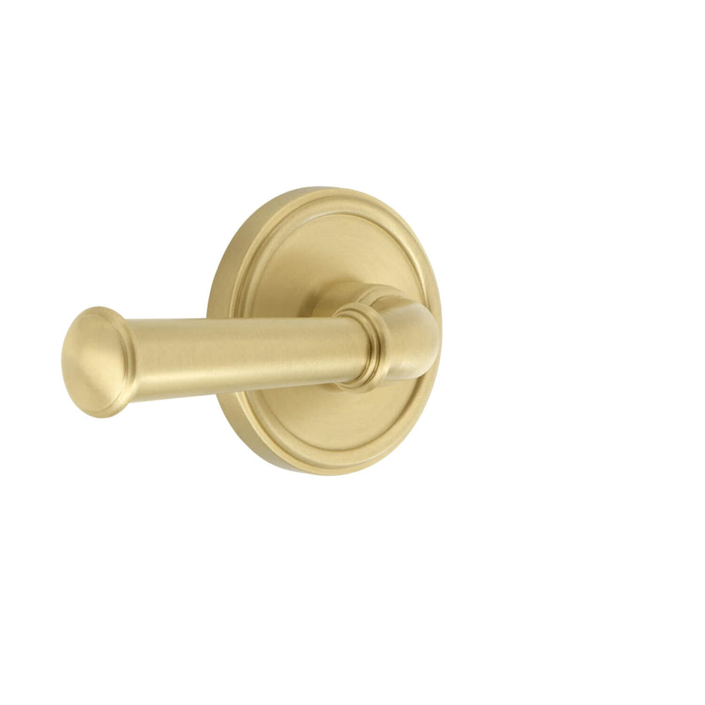 Georgetown Rosette with Georgetown Lever in Satin Brass