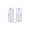 3.5" Button Tip Residential Hinge with 5/8" Radius Corners in Bright Chrome