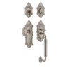 Grande Victorian Plate C Grip Entry Set Grande Victorian Knob in Satin Nickel