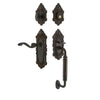 Grande Victorian Plate C Grip Entry Set Portofino Lever Knob in Timeless Bronze