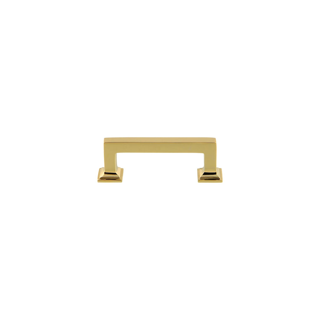 Geneva 3" Brass Handle Pull on center in Lifetime Brass