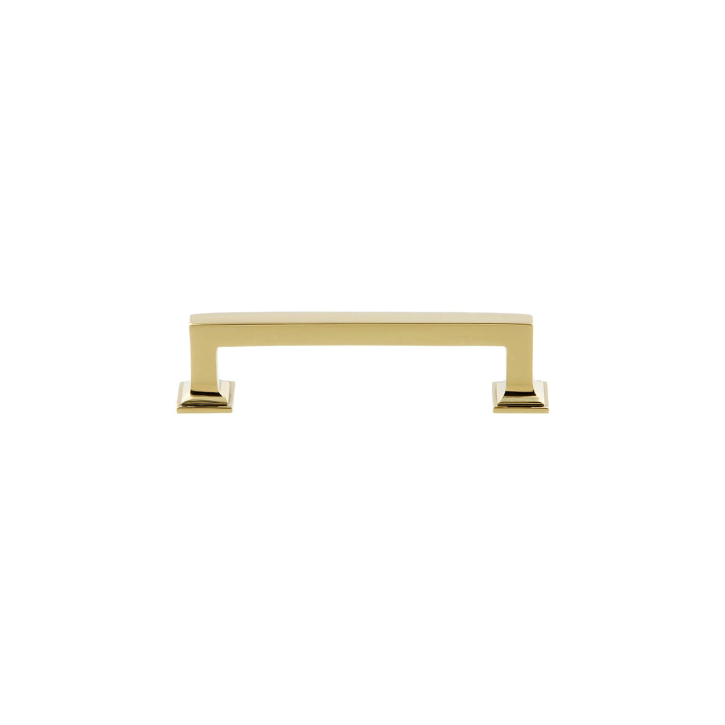 Geneva 4" Brass Handle Pull on center in Polished Brass