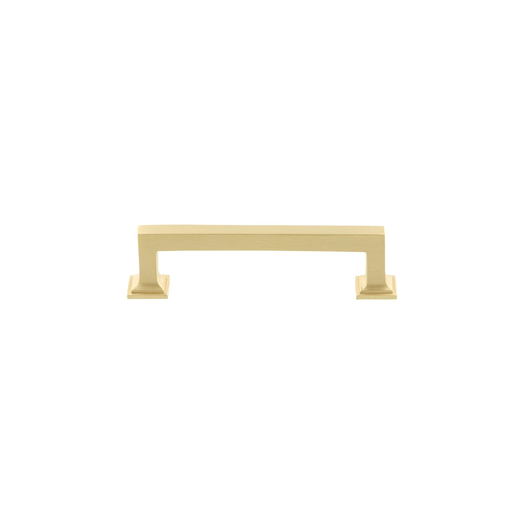 Geneva 4" Brass Handle Pull on center in Satin Brass