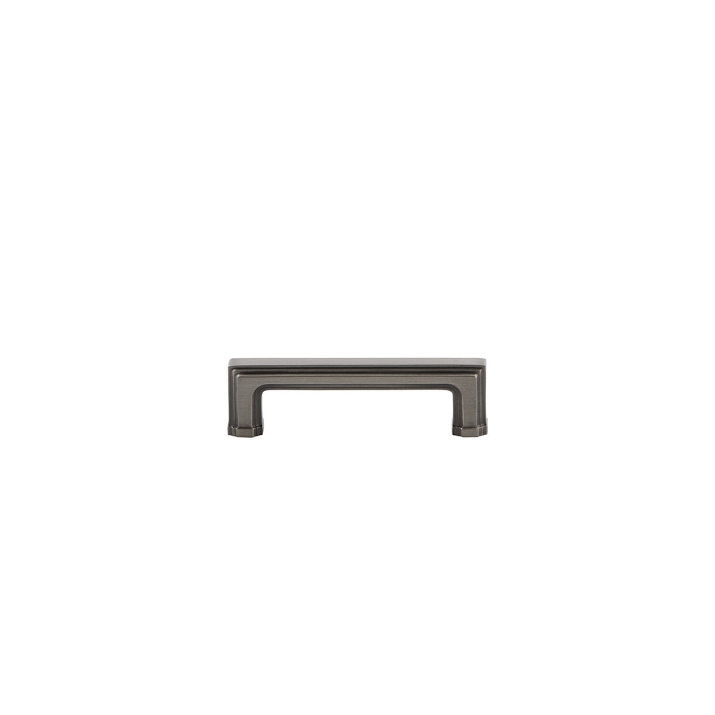 Carré 3" Brass Handle Pull on center in Antique Pewter