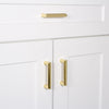 Carré 3" Brass Handle Pull on center in Polished Brass