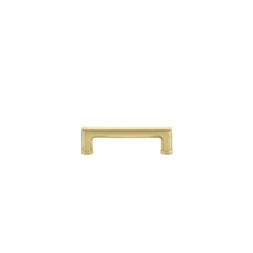 Carré 3" Brass Handle Pull on center in Satin Brass