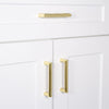 Carré 4" Brass Handle Pull on center in Polished Brass