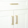 Carré 4" Brass Handle Pull on center in Satin Brass