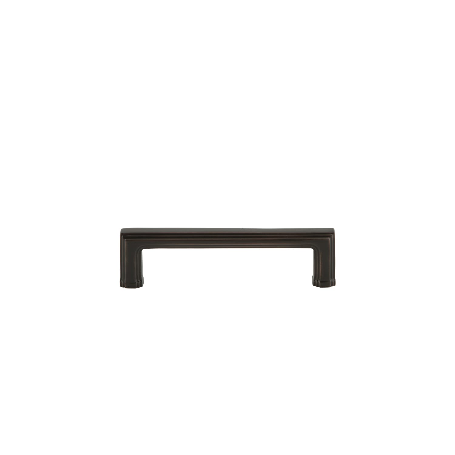 Carré 4 Brass Handle Pull on center in Timeless Bronze - Grandeur Hardware